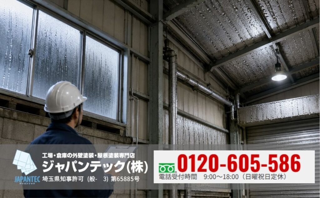工場の結露対策は原因の切り分けから｜ジャパンテックにご相談ください