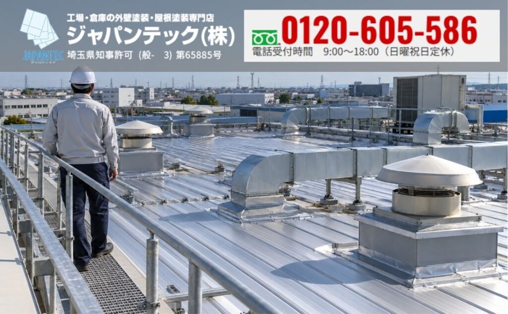 越谷市・春日部市の工場の遮熱対策はジャパンテックへご相談を